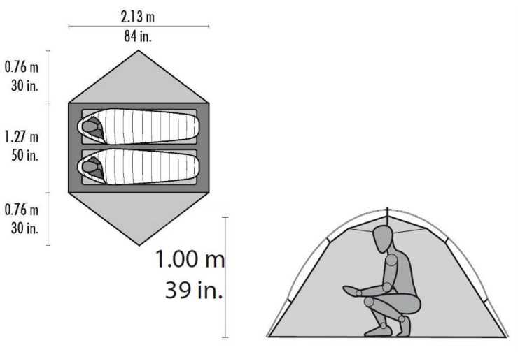 Hubba Hubba NX Gris : Tente de randonnée pour 2 personnes MSR