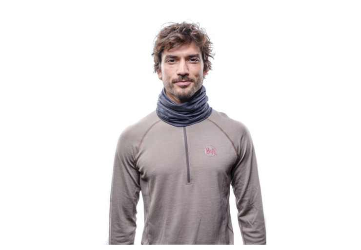 Tour de cou Midweight Merino Light Grey Melange Buff