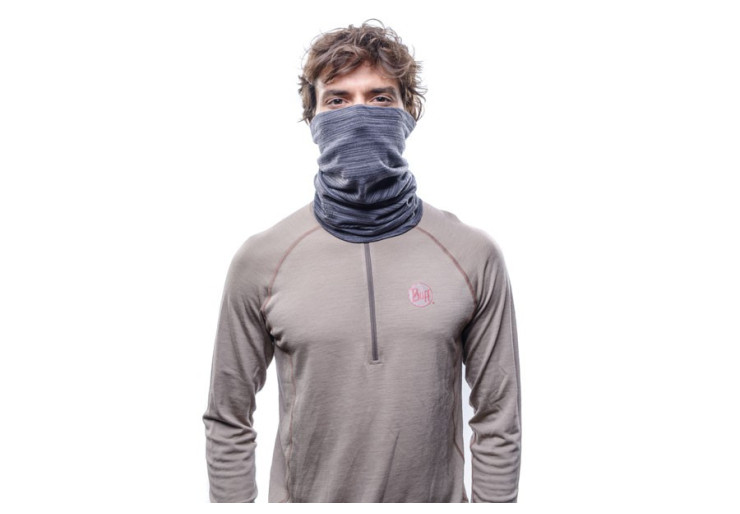 Tour de cou Midweight Merino Light Grey Melange Buff