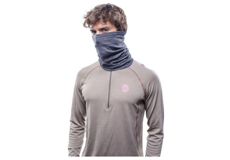 Tour de cou Midweight Merino Light Grey Melange Buff