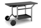 Table roulante Forge Adour Acier noir et gris clair 