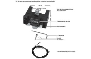 Bloc fixation sacoches Ortlieb Ultimate (sans verrouillage)