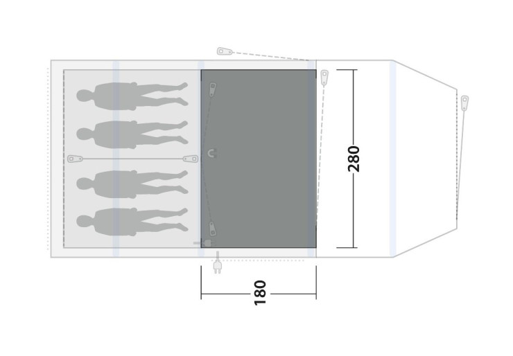 Tapis de confort tente Outwell Parkdale 4PA