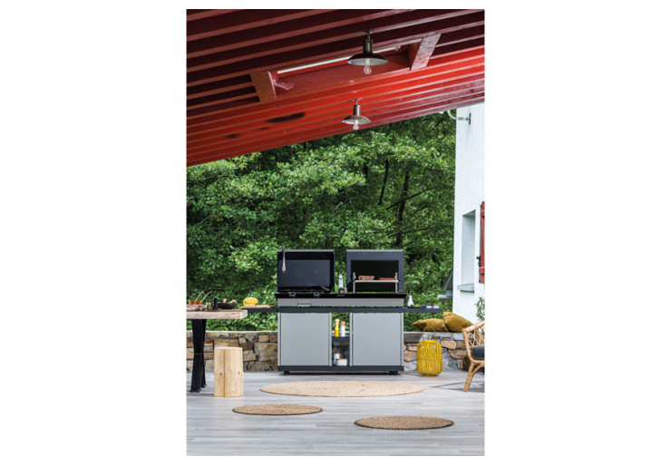 Plancha et Grill Combi Acier Forge Adour pour 15/20 personnes