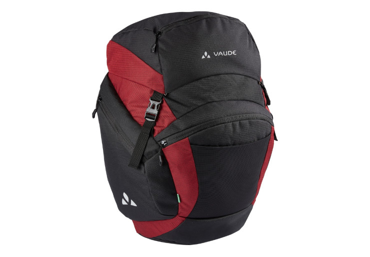 Sacoche de vélo Vaude OnTour Back Noir/Carmin (paire)
