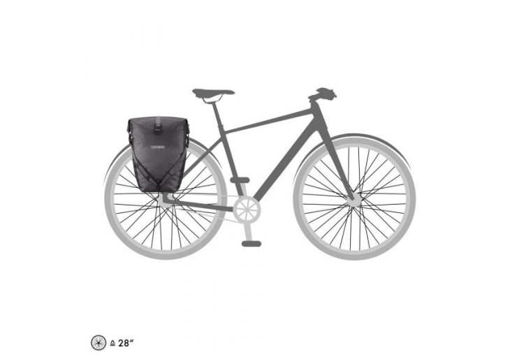 Sacoches de vélo arrière Ortlieb Back-Roller Plus Granite