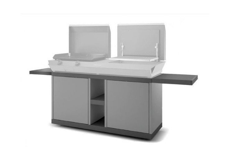 Forge Adour Table roulante Acier fermé noir et blanc pour Combi