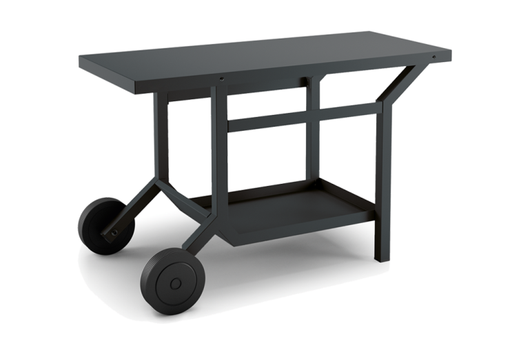 Table roulante Acier noir Forge Adour