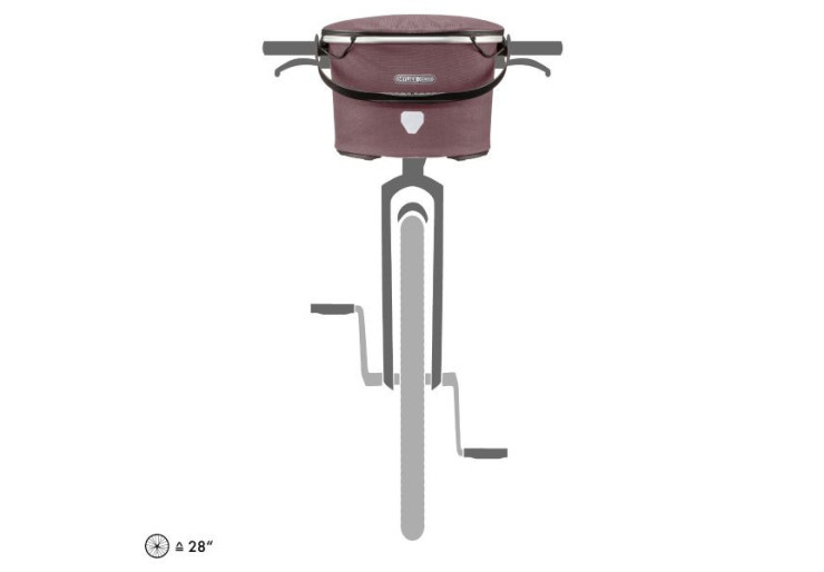 Panier de guidon Ortlieb Up-Town Urban Ash Rose