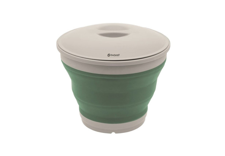 Seau avec couvercle pliable Outwell Shadow Green