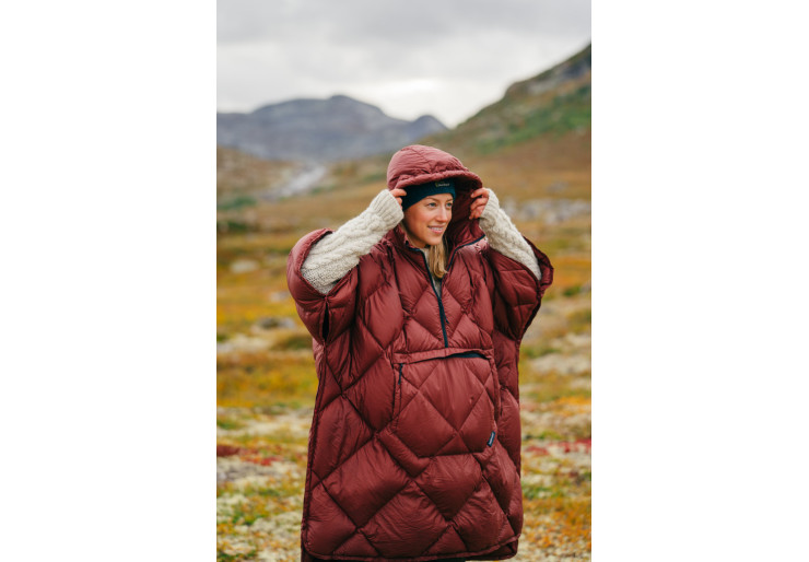 Couverture poncho Thermarest Honcho Poncho Down Burgandy