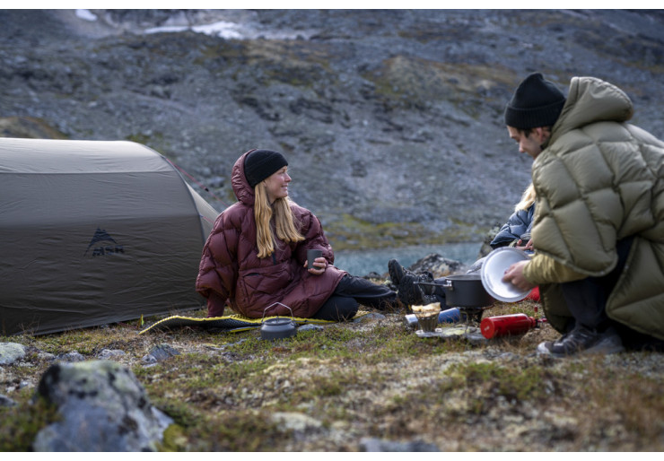 Couverture poncho Thermarest Honcho Poncho Down Burgandy