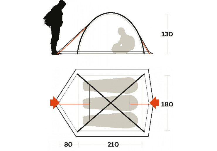 Tente de randonnée Ferrino Kalahari 3