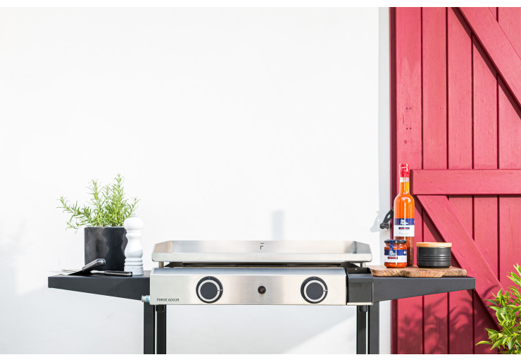 Plancha Base Gaz 60 Chassis Inox Forge Adour