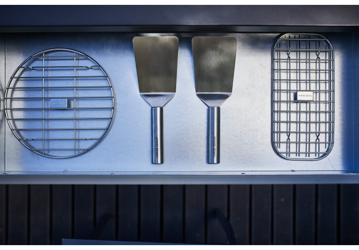Spatule inox courte coude plancha Forge Adour