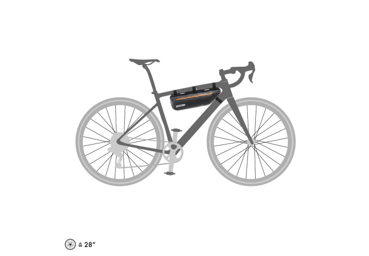 Sacoche de cadre Bikepacking Ortlieb Frame-Pack Toptube 3L Noir