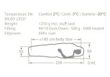 Sac de couchage Vaude Hochgrat 500 DWN Ultra-Léger Marine