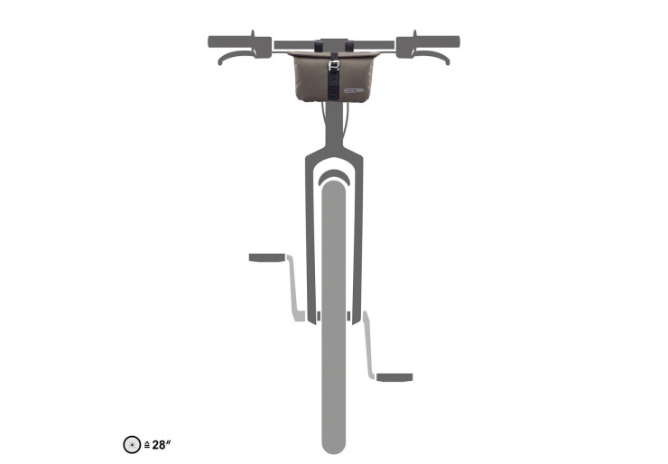 Sacoche de guidon Bikepacking Ortlieb Accessory-Pack 3.5L Dark Sand