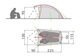 Tente de randonnée Taurus 2P Vert Vaude