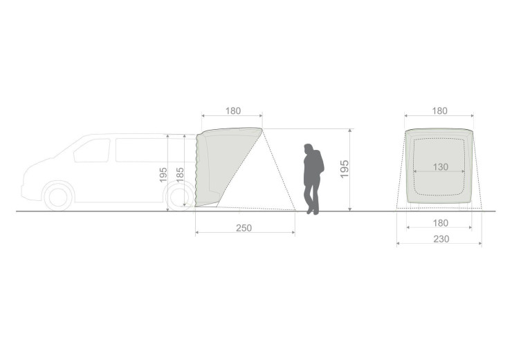 Auvent Vaude Drive Van Trunk