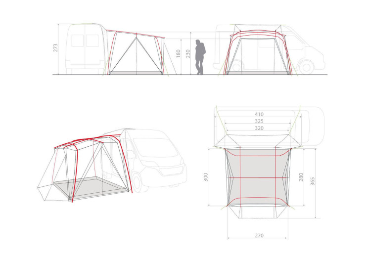 Auvent Vaude Drive Pavillon Sand
