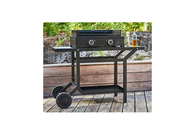 Table roulante Acier noir Forge Adour