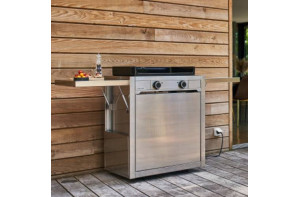 Chariot plancha Modern Inox fermé 60 Forge Adour