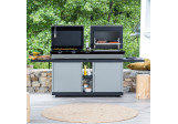 Forge Adour Table roulante Acier fermé noir et blanc pour Combi