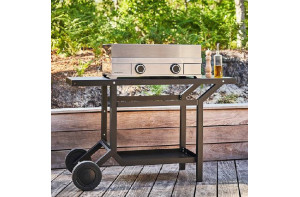 Table roulante Acier noir Forge Adour