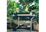 Table roulante Forge Adour Acier noir et gris clair 