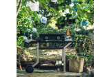 Table roulante Forge Adour Acier noir et gris clair 