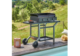 Table roulante Forge Adour Acier noir et gris clair 