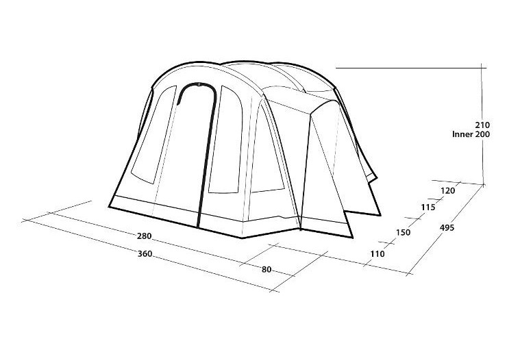 Tente de camping Outwell Nevada 4