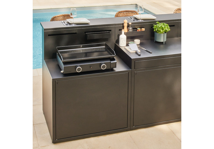 Plancha Base Gaz 60 Chassis Acier Forge Adour