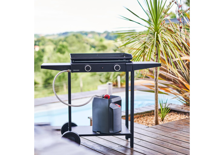 Plancha Base Gaz 60 Chassis Acier Forge Adour