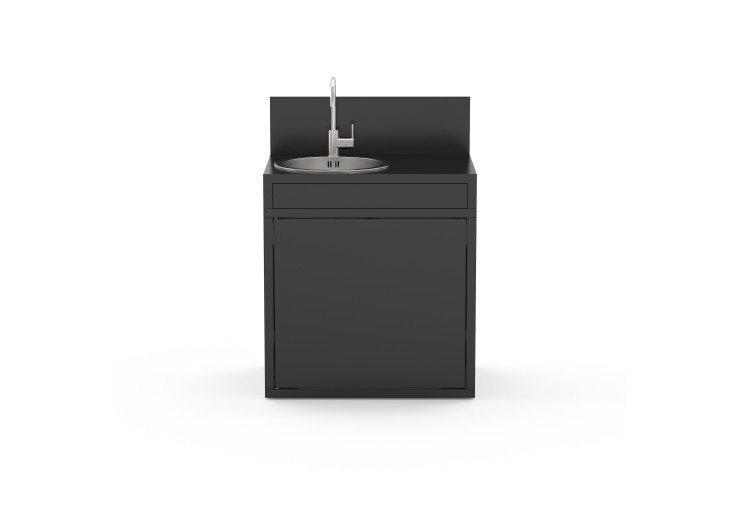 Support évier Acier fermé noir Forge Adour