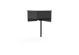 Support angle acier fermé noir Forge Adour