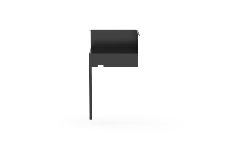 Support angle acier fermé noir Forge Adour