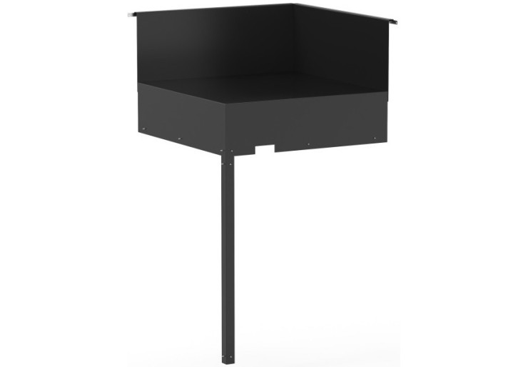 Support angle acier fermé noir Forge Adour