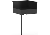 Support angle acier fermé noir Forge Adour